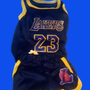 Laker's Lebron James #23 Basketball 2-pc Kids outfit Jersey/Pant 2T（Size 90cm）